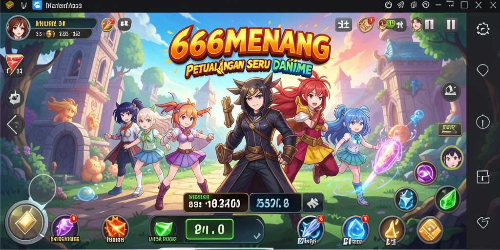Tampilan gameplay 666MENANG yang penuh warna dan aksi.