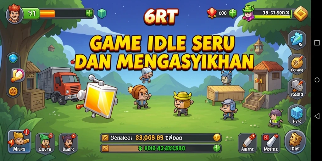 Tampilan gameplay menarik dari 6RT yang penuh warna.