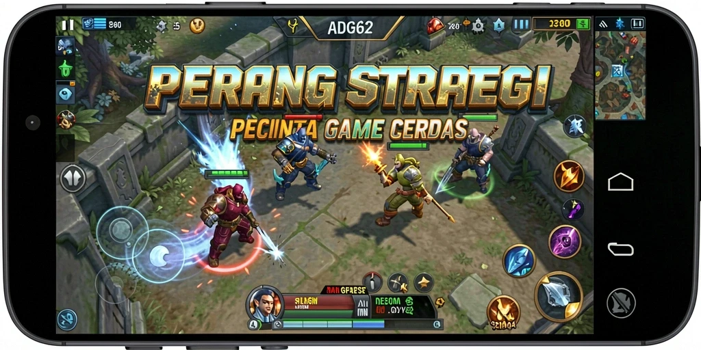 Tampilan menarik dari gameplay strategis ADG62.