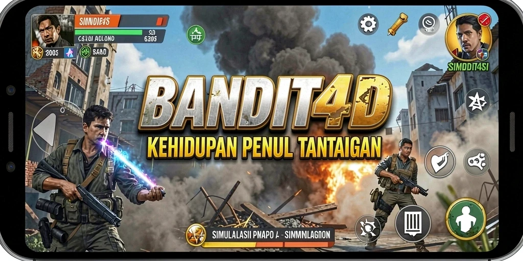 Tampilan screenshot menunjukkan karakter dan lingkungan dalam gameplay BANDIT4D.