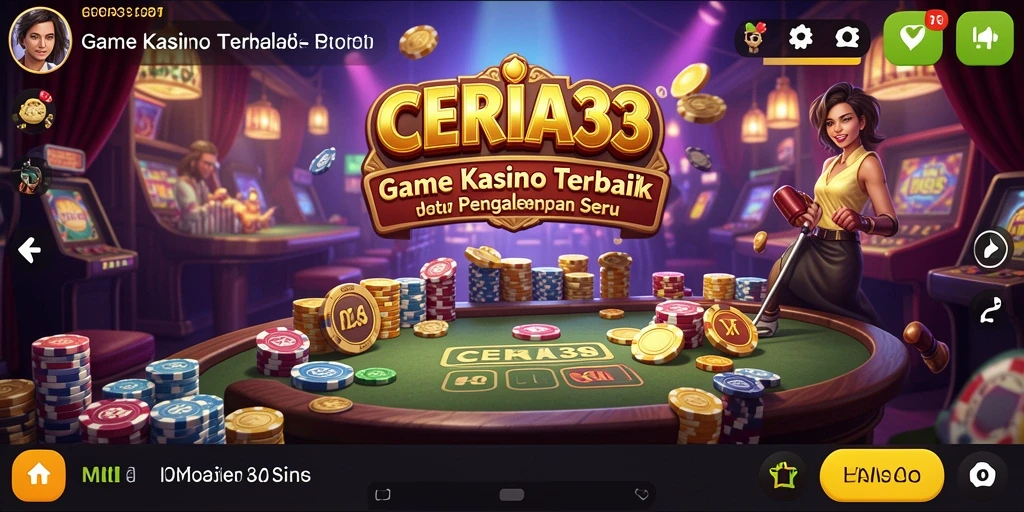 Tampilan menarik dari gameplay kasino CERIA33 yang seru dan menyenangkan.