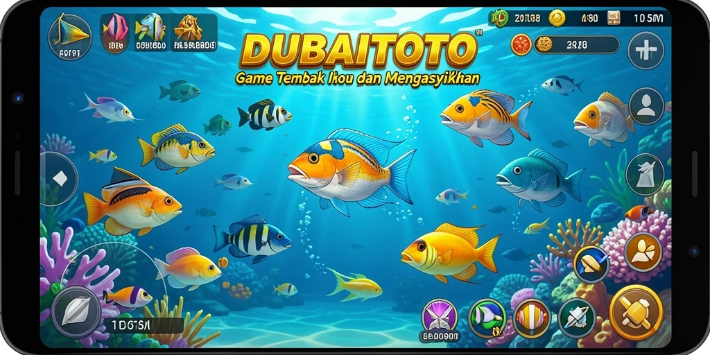 Tampilan gameplay <strong>DUBAITOTO</strong> yang seru dan menantang di dunia bawah laut.