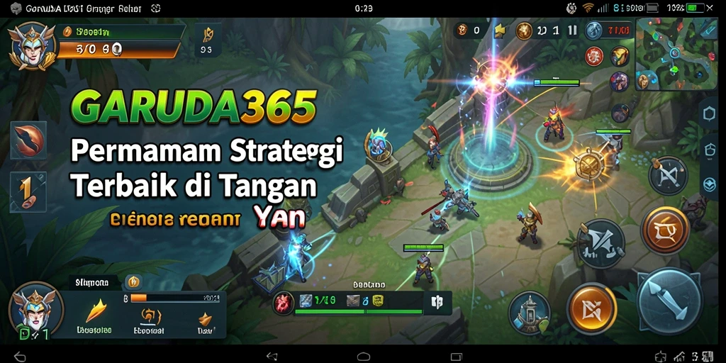 Tangkapan layar utama GARUDA365 menampilkan aksi strategi yang mendebarkan.