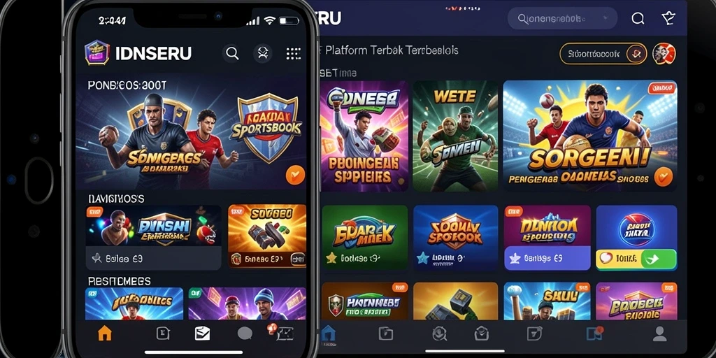 Screenshot IDNSERU menampilkan antarmuka taruhan yang intuitif.