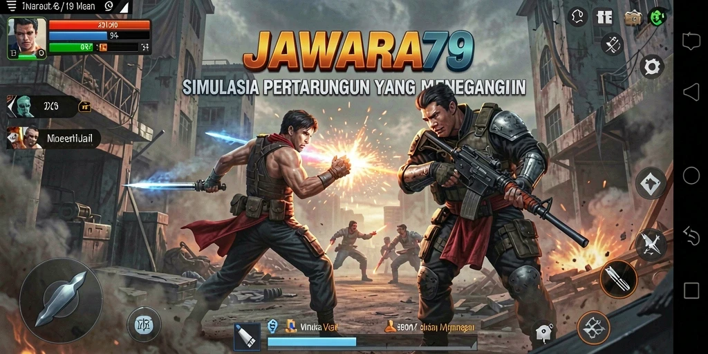 Tangkapan layar JAWARA79 menampilkan karakter dalam pertarungan yang mendebarkan.