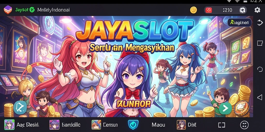 Screenshot utama JAYASLOT menunjukkan aksi gameplay yang seru dalam dunia anime.