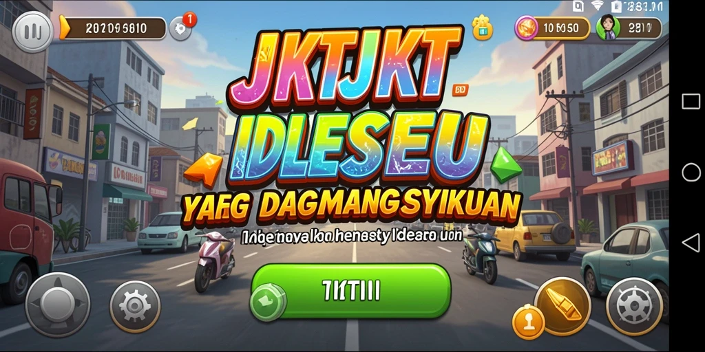 Screenshot utama JKTJKT menampilkan gameplay Idle yang menarik.