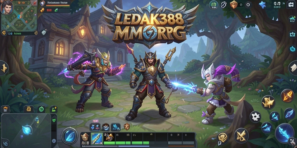 Tangkapan layar menunjukkan aksi seru dalam gameplay MMORPG LEDAK388.