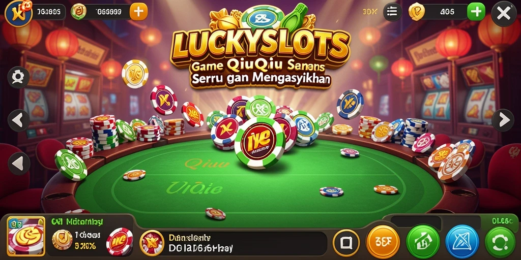 Tampilan gameplay seru dari LUCKYSLOTS yang menggugah semangat bermain QiuQiu.