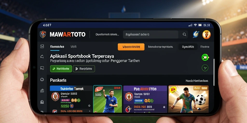 Tampilan gameplay aplikasi MAWARTOTO yang menunjukkan antarmuka sportsbook.