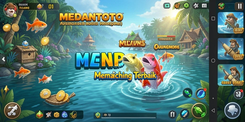 Tangkapan layar gameplay MEDANTOTO yang menampilkan pengalaman memancing yang seru.