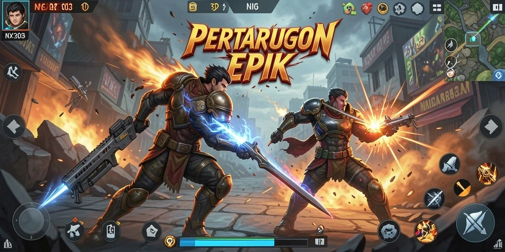 Tampilan gameplay seru dari NX303 dengan aksi mendebarkan.