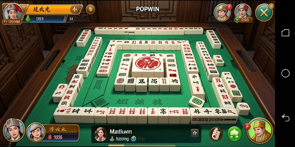 Tampilan gameplay Mahjong yang seru dan menantang di POPWIN.