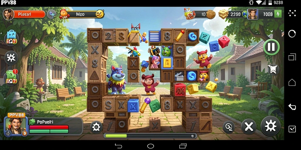 Tampilan gameplay menantang dari PPV88 saat memecahkan teka-teki.