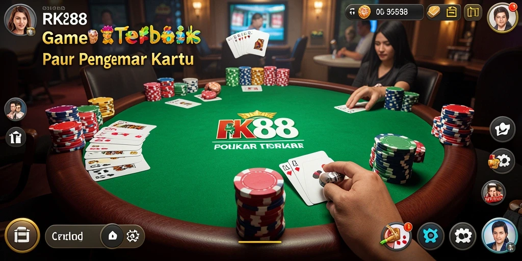 Tampilan gameplay Poker yang seru dan menantang di RK88.