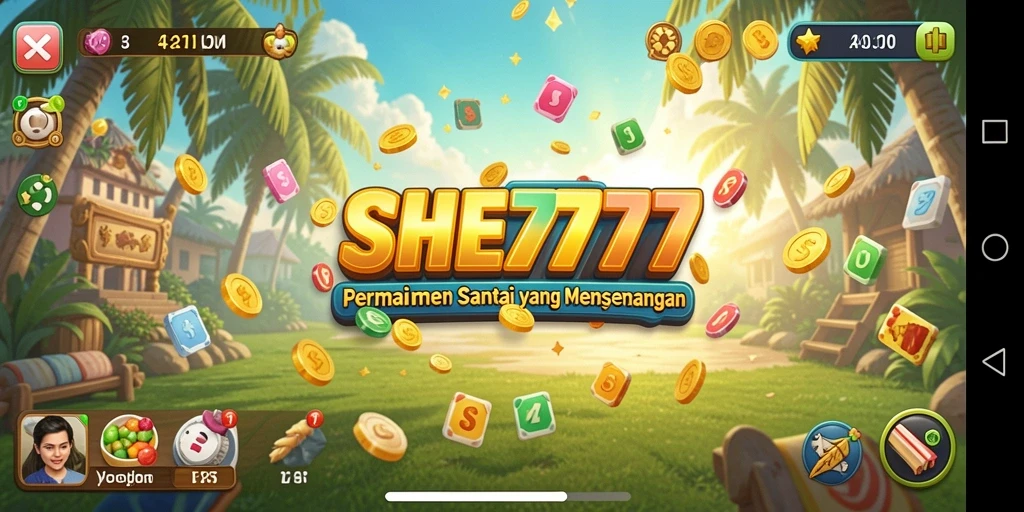 Tangkapan layar gameplay SHE777 yang menyenangkan dan penuh warna.