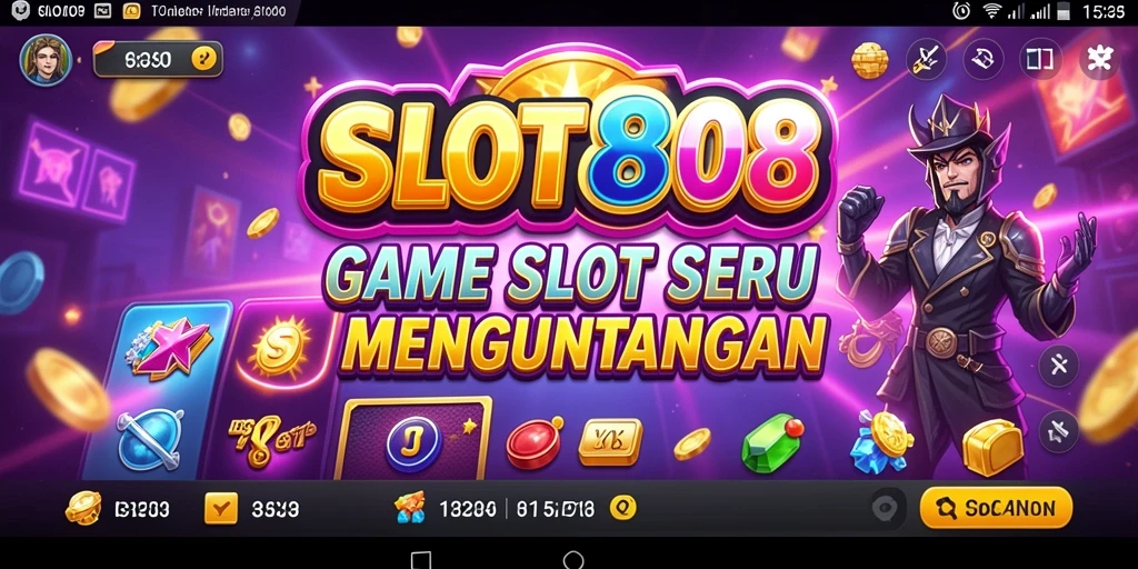 Tampilan gameplay menawan dari SLOT8808 yang penuh warna dan fitur menarik.