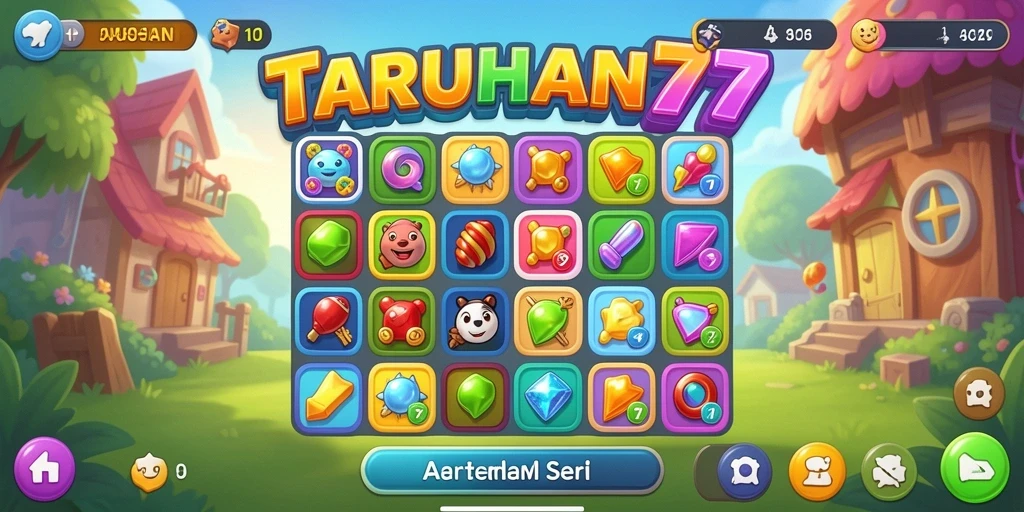 Screenshot TARUHAN77 menampilkan gameplay yang seru dan berwarna.