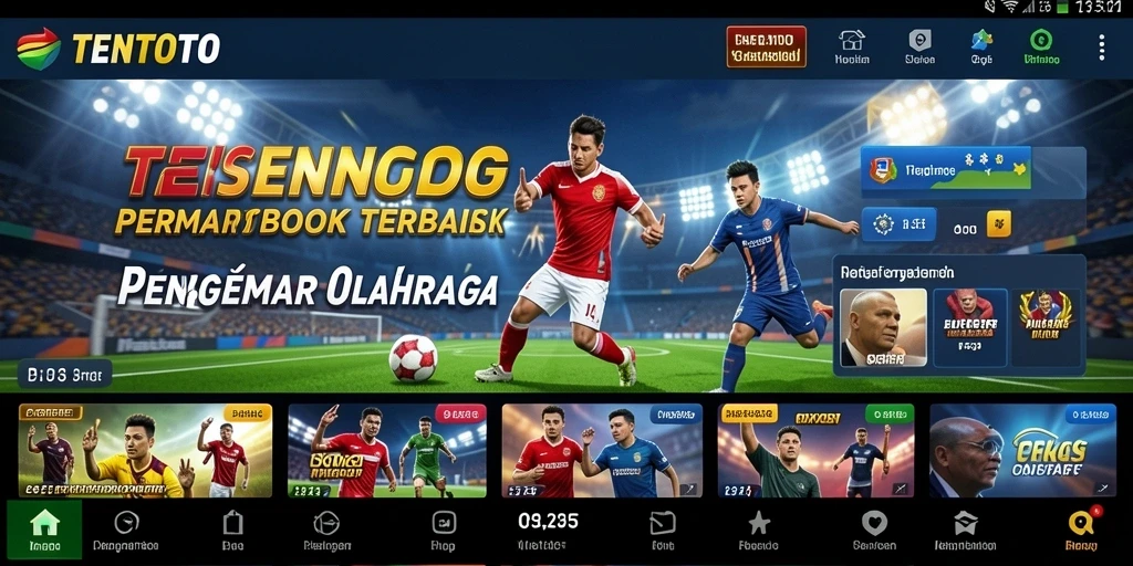 Tampilan gameplay TENTOTO yang menarik dan interaktif dalam taruhan olahraga.