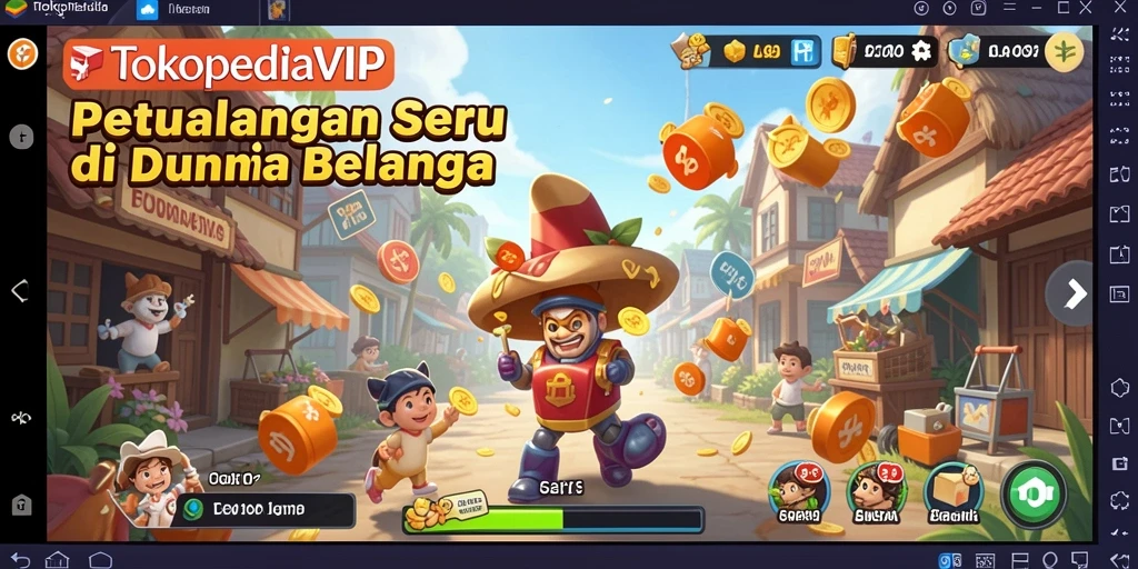 Gameplay seru saat menjelajahi dunia belanja di TOKOPEDIAVIP.