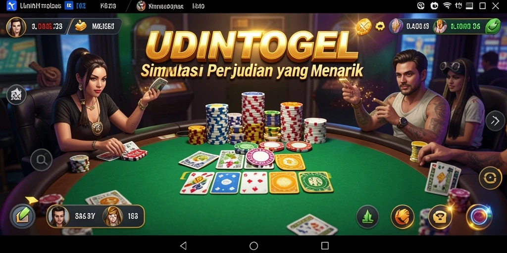Tangkapan layar gameplay di UDINTOGEL menampilkan suasana kasino virtual.