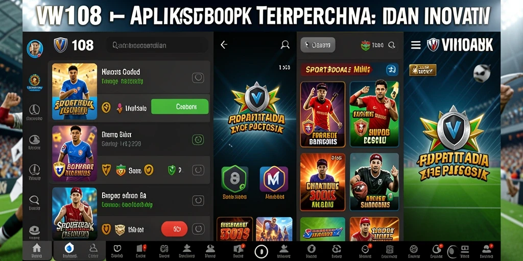 Screenshot utama VW108 menampilkan tampilan taruhan olahraga yang menarik.